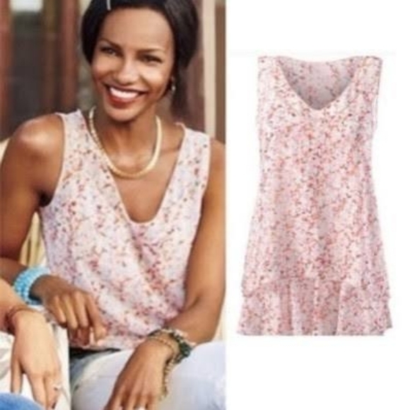 CAbi "Bella" Floral Print Sleeveless Chiffon Blouse - Picture 5 of 16